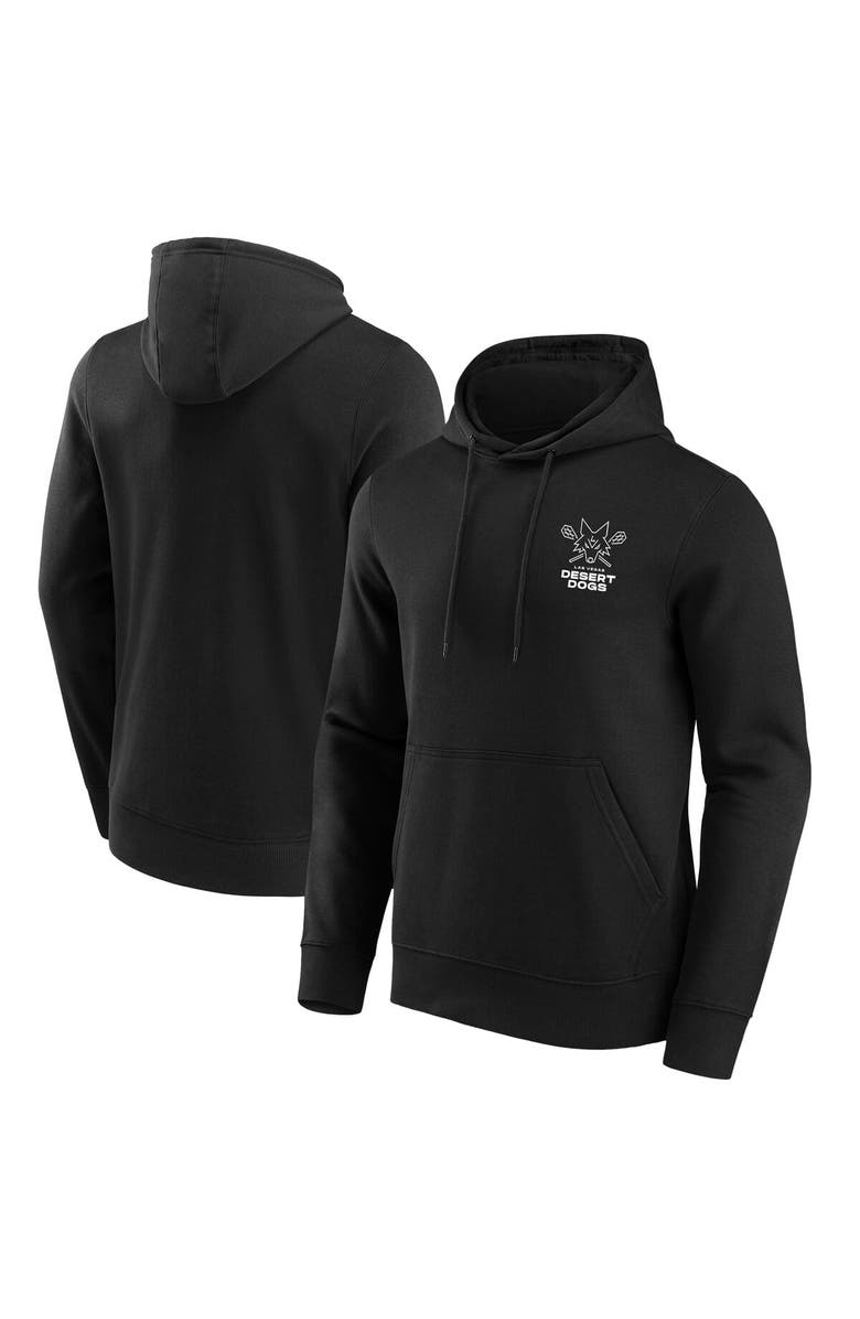 ADPRO Sports Men's Black Las Vegas Desert Dogs Solid Blend Pullover Hoodie, Alternate, color, 