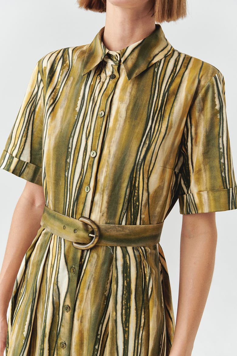 Anais Midi Dress, Alternate, color, Yellow Patterned