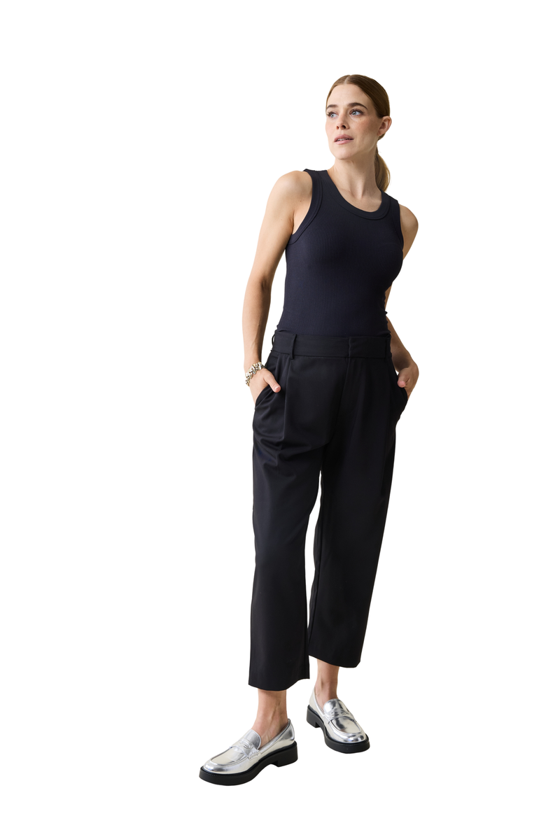 Ingrid & Isabel Seamless Maternity Rib Tank, Main, color, Black