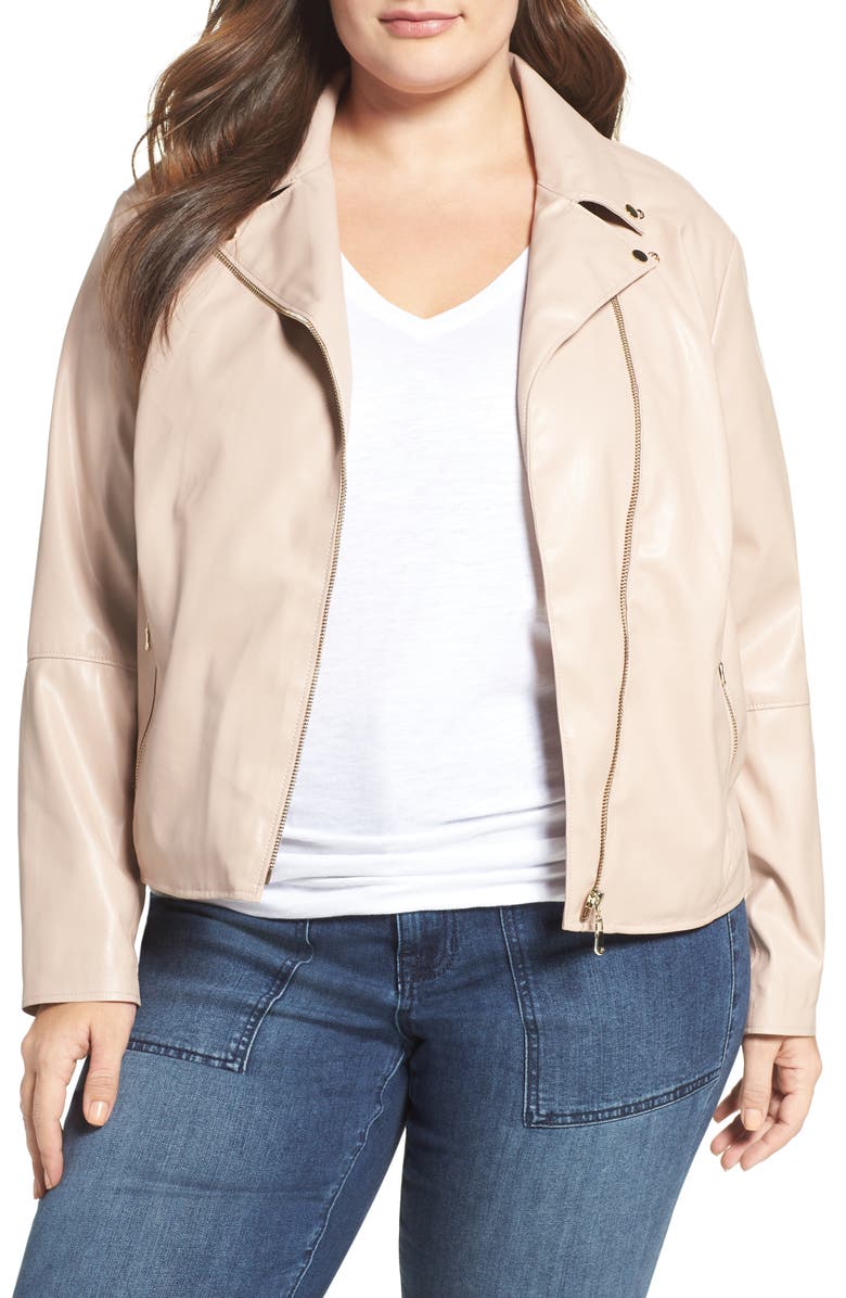Tart Mollie Faux Leather Jacket, Alternate, color, Rose Dust