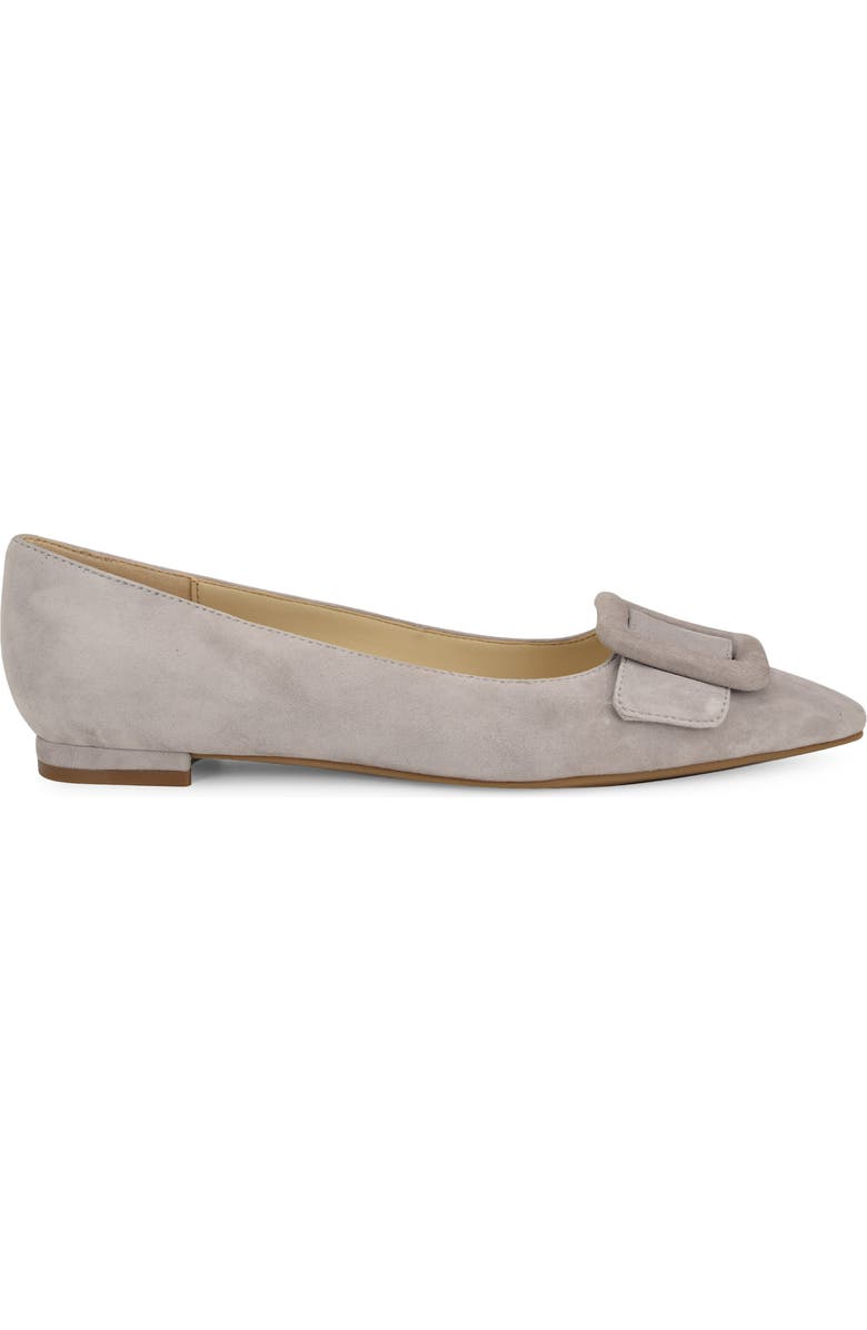 Nine West Jesike Pointed Toe Flat, Alternate, color, Light Grey