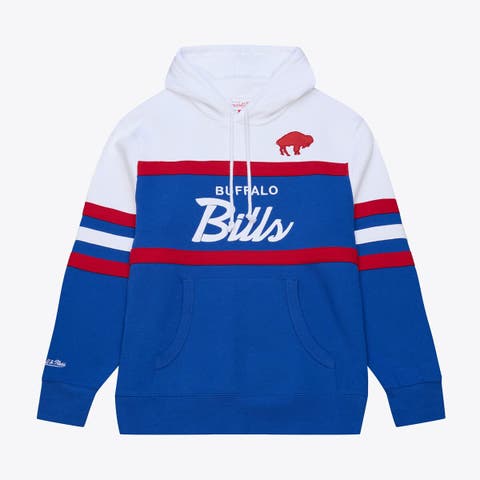 Men's Royal Mitchell & Ness  Buffalo Bills Head Coach Hoodie
