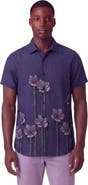 Lords of Harlech Crafty Floral Short Sleeve Fine Linen Shirt