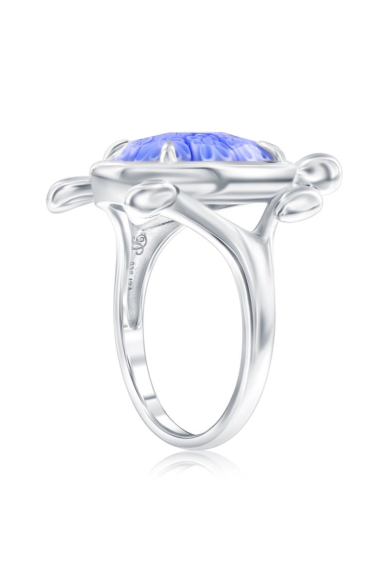 Glass Turtle Ring, Alternate, color, BLUE