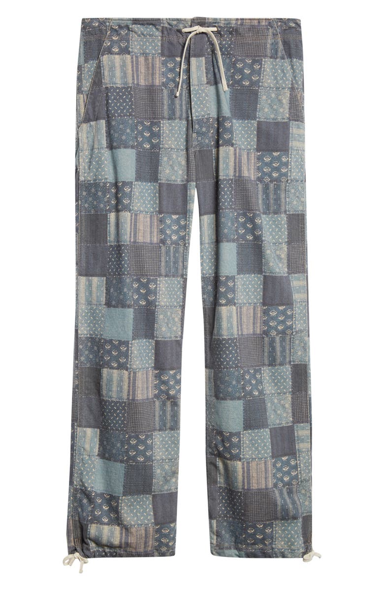 Double RL Patchwork Trompe l'Oeil Jersey Joggers, Alternate, color, Navy/ Multi