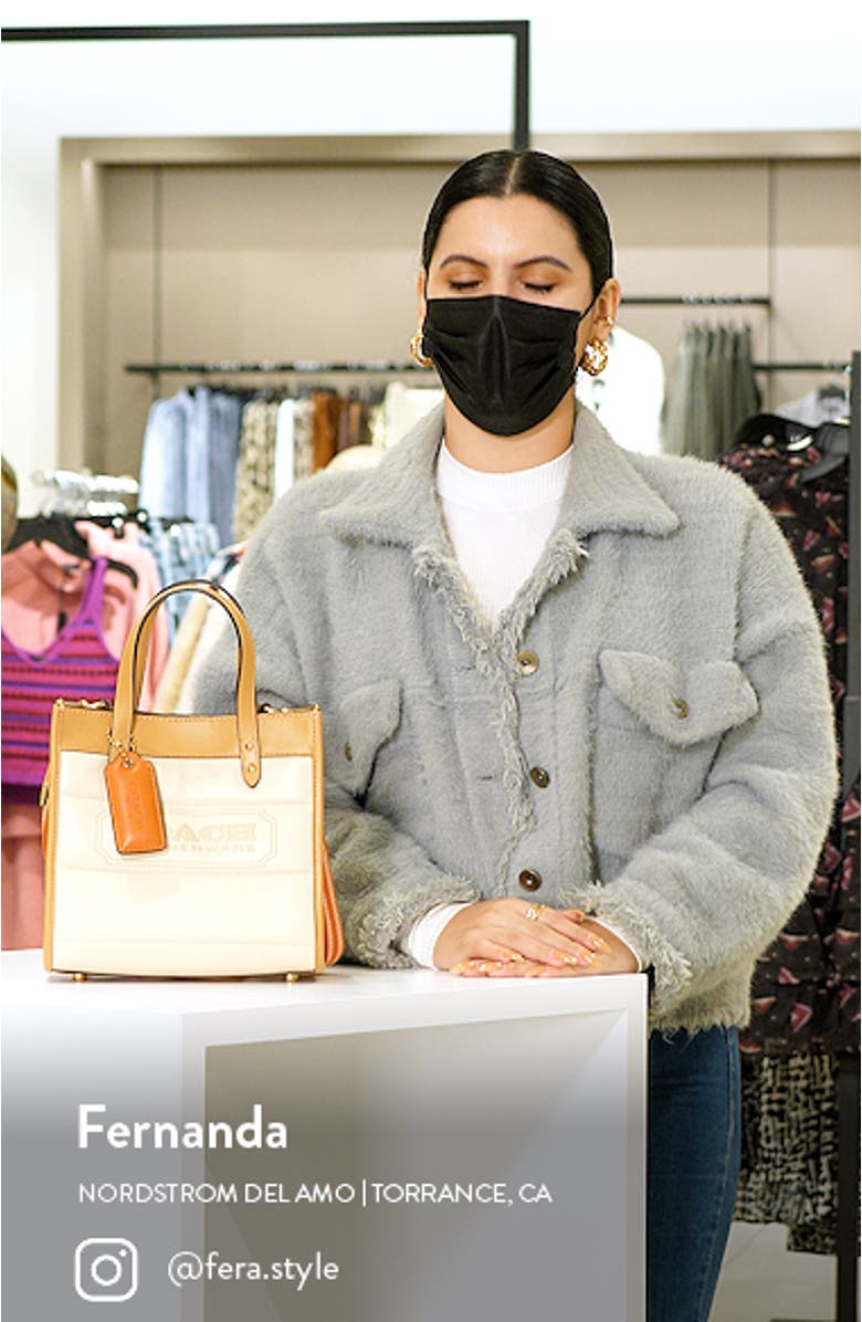 Quilted Colorblock Badge Leather Tote, sales video thumbnail