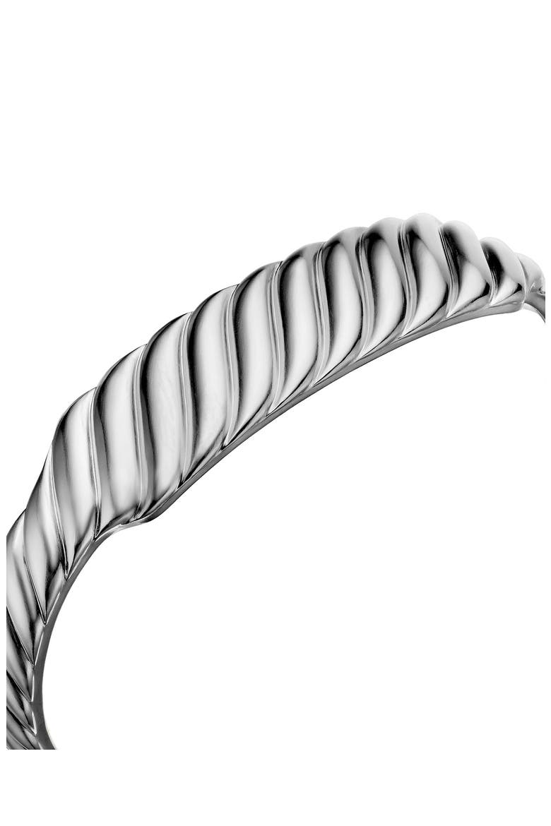 Sculpted Cable Contour Cuff Bracelet, 13mm, Alternate, color, STERLING SILVER