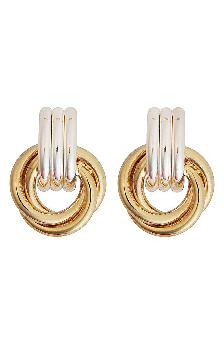 Panacea 2-Tone Dorr Knocker Drop Earrings, Main, color,
