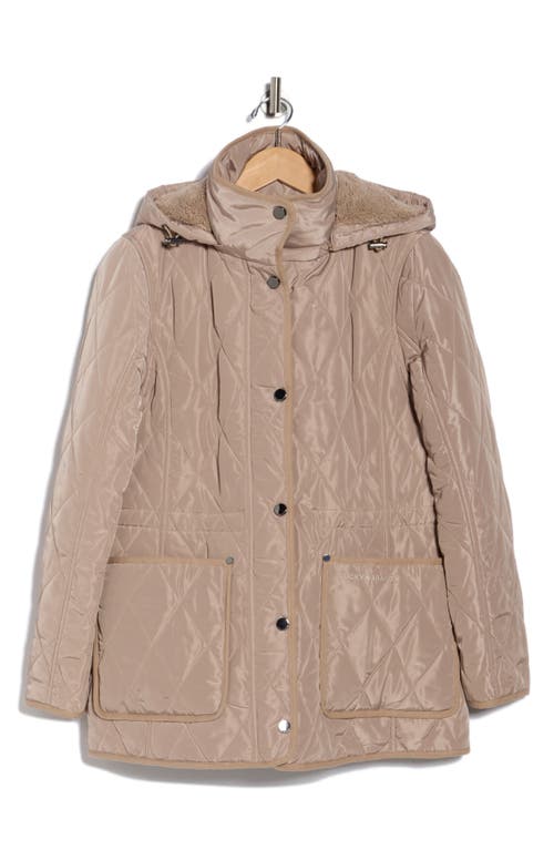 Lucky Brand Missy Diamond Quilt Puffer Jacket In Brown