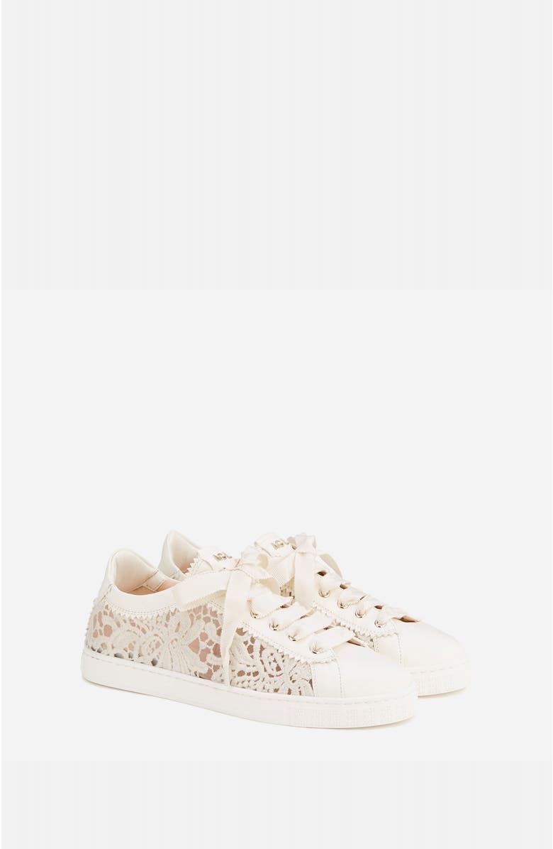 AGL Sade Fabric Lace Sneaker, Alternate, color, White Fabric