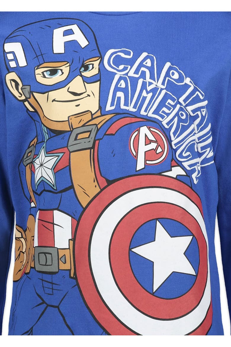 Avengers 3-Pack Long Sleeve T-Shirts, Alternate, color, Blue Grey Red