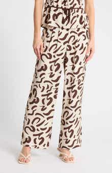 Abstract Espresso Print Pants