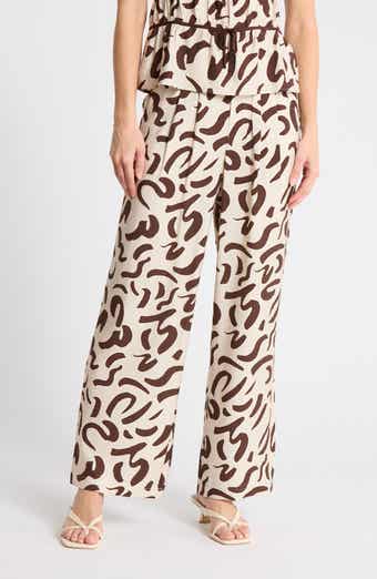 Abstract Espresso Print Pants
