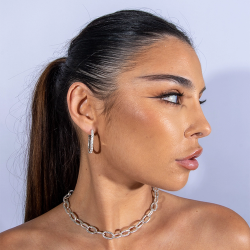 Lucy Quartermaine Hula Medium Hoop Earring