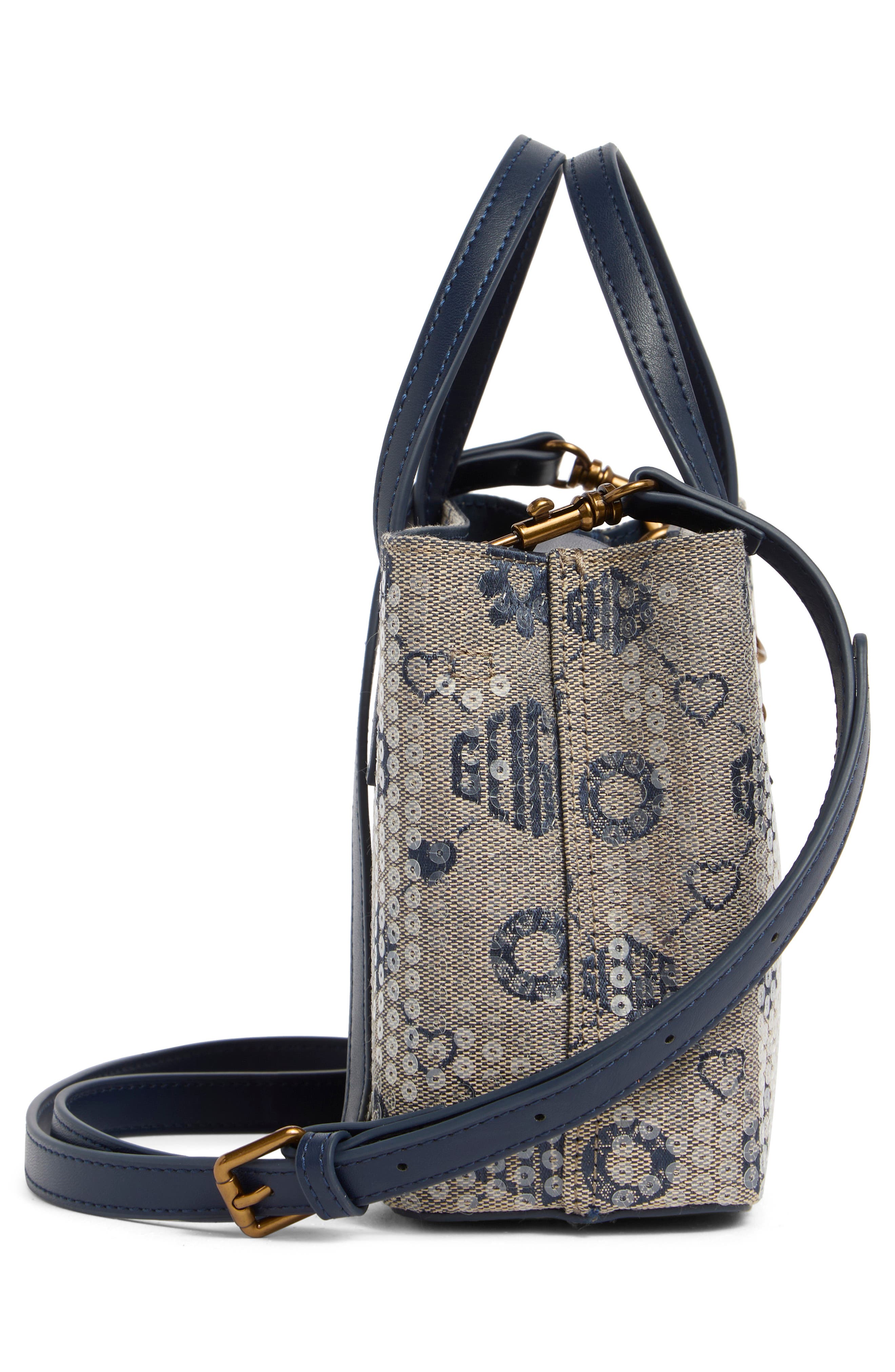 Hampstead Sequin Jacquard Mini Tote Bag, Alternate, color, OPEN BLUE