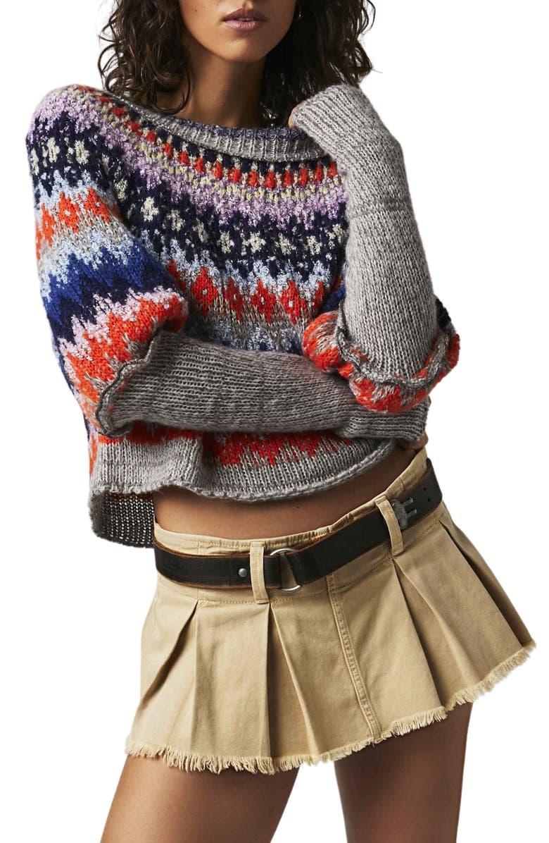 Free People Home for the Holidays Juliet Sleeve Sweater, Main, color, 