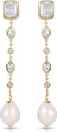 Ettika Gleaming Cubic Zirconia Linear Earrings