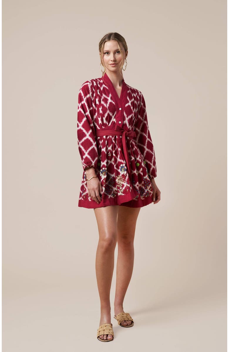 GUADALUPE DESIGN Ada Kimono Dress, Main, color, Red