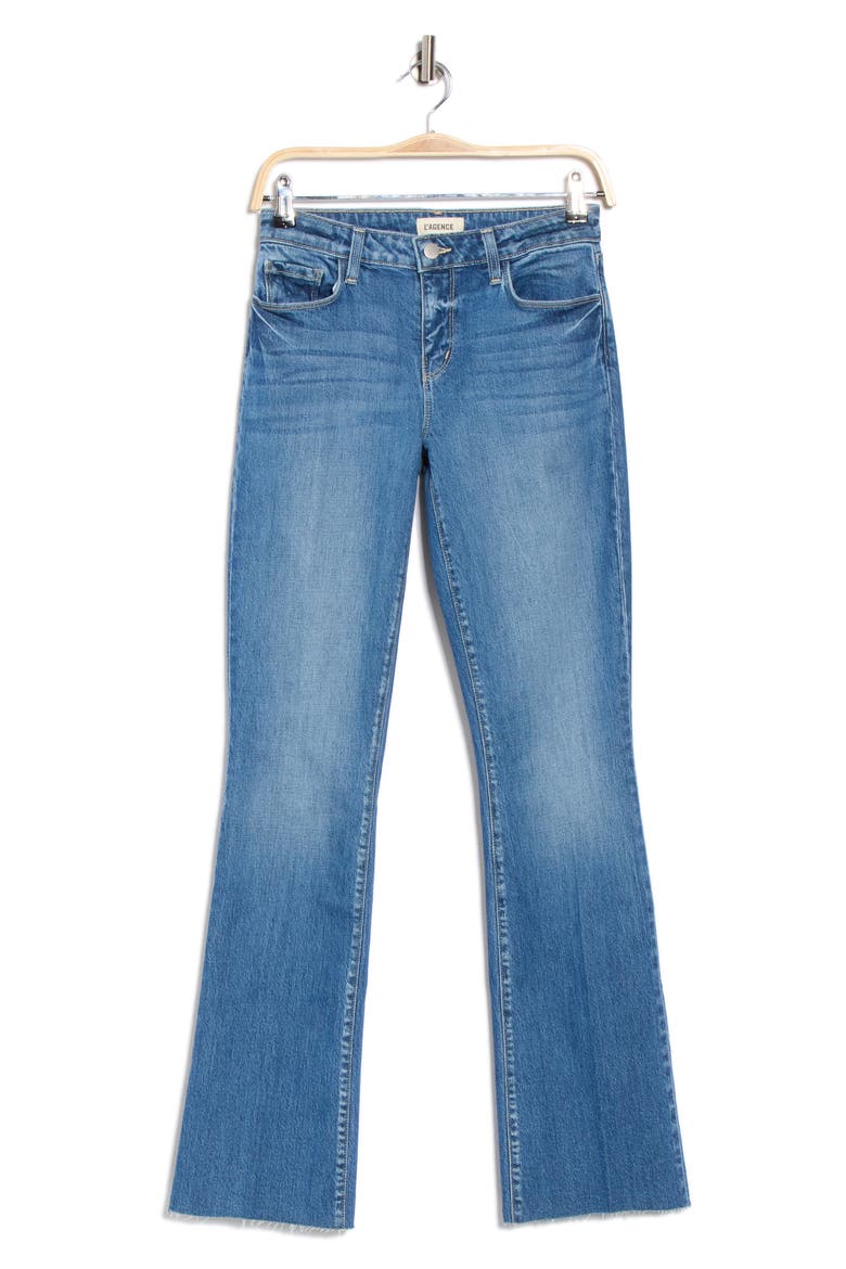 Sneeki Low Rise Raw Hem Straight Leg Jeans, Alternate, color, STOCKTON