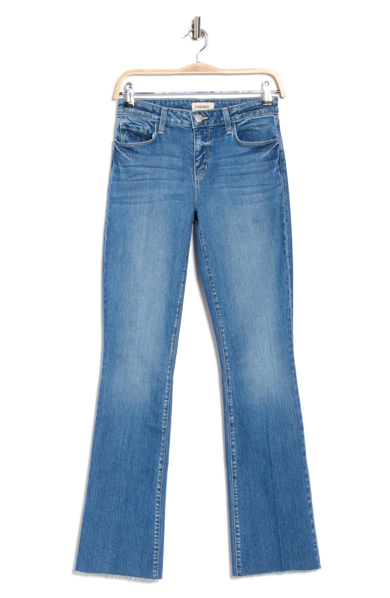 L'AGENCE Sneeki Low Rise Raw Hem Straight Leg Jeans, Alternate, color, Stockton