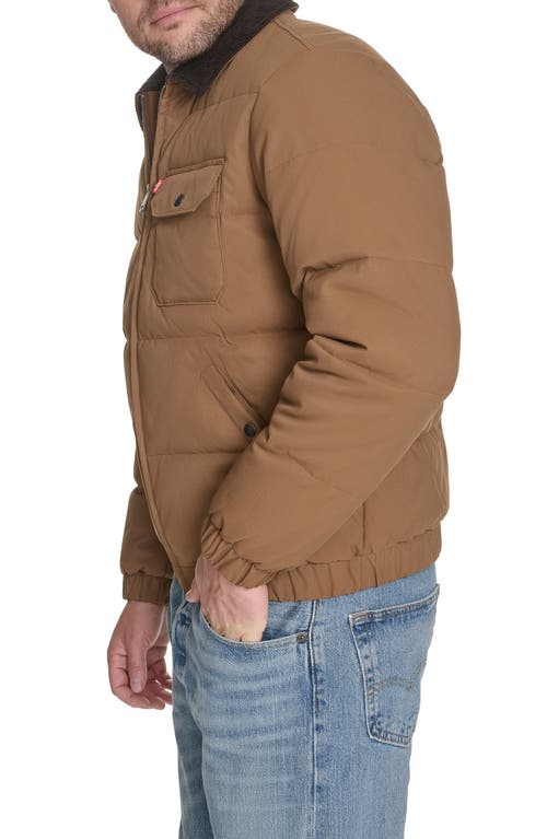 Levi's Corduroy Collar Midweight Quilted Jacket In Brown