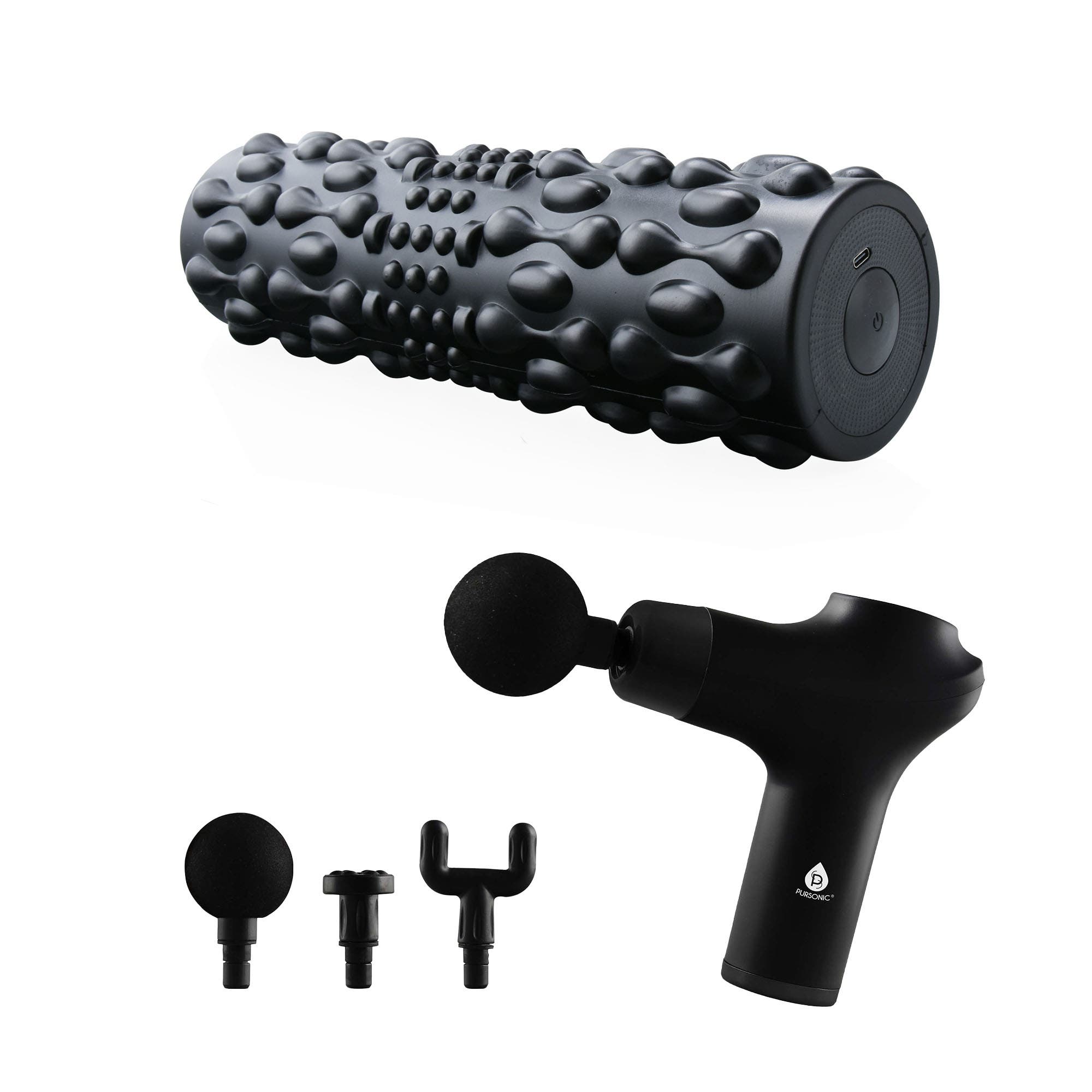 Pursonic Deep Tissue Recovery Bundle In Black