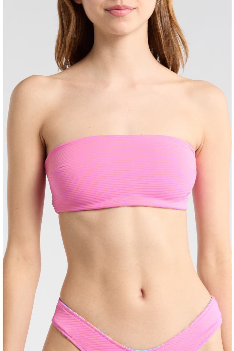 Malibu Cover Bandeau Swim Top, Alternate, color, BLUE
