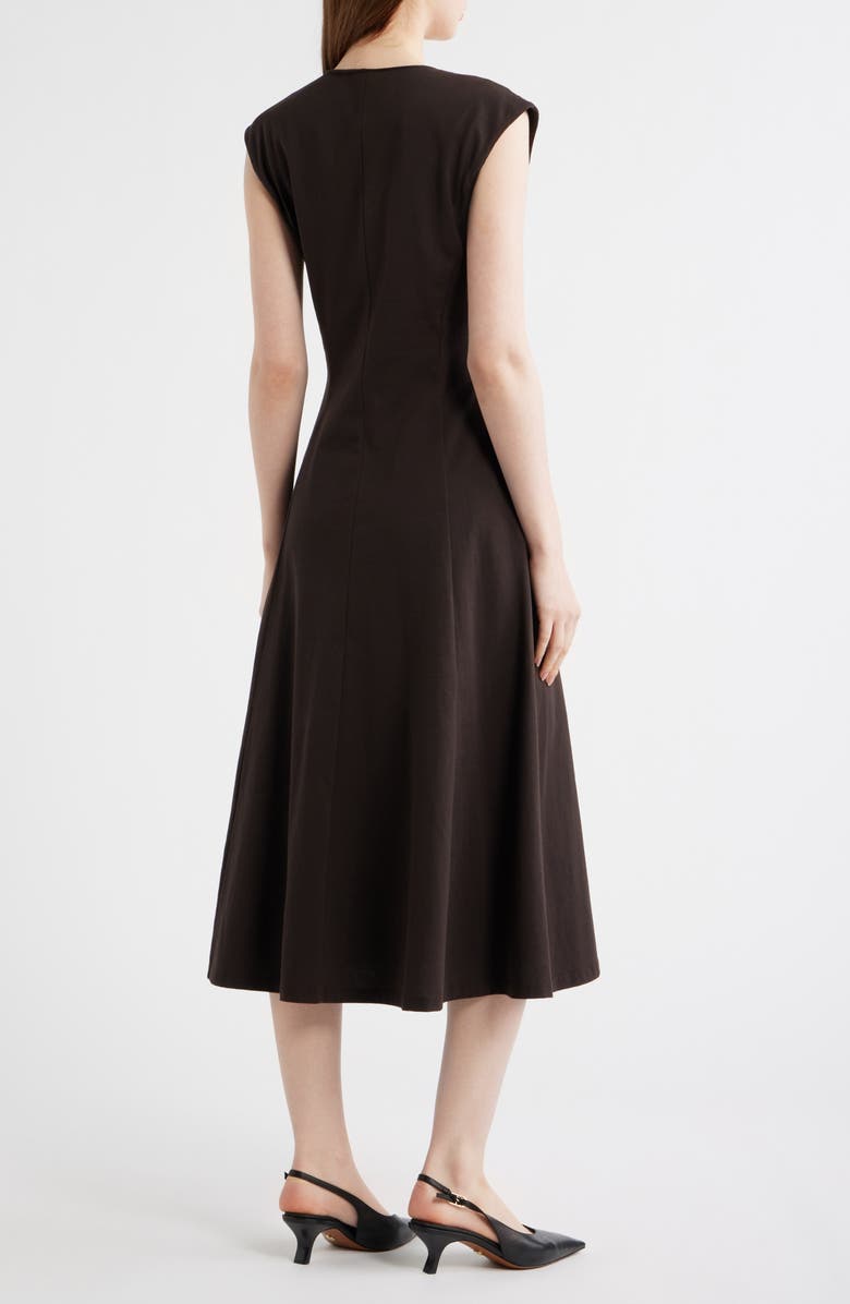 FRAME The Studio Cotton Midi Dress, Alternate, color, Mocha