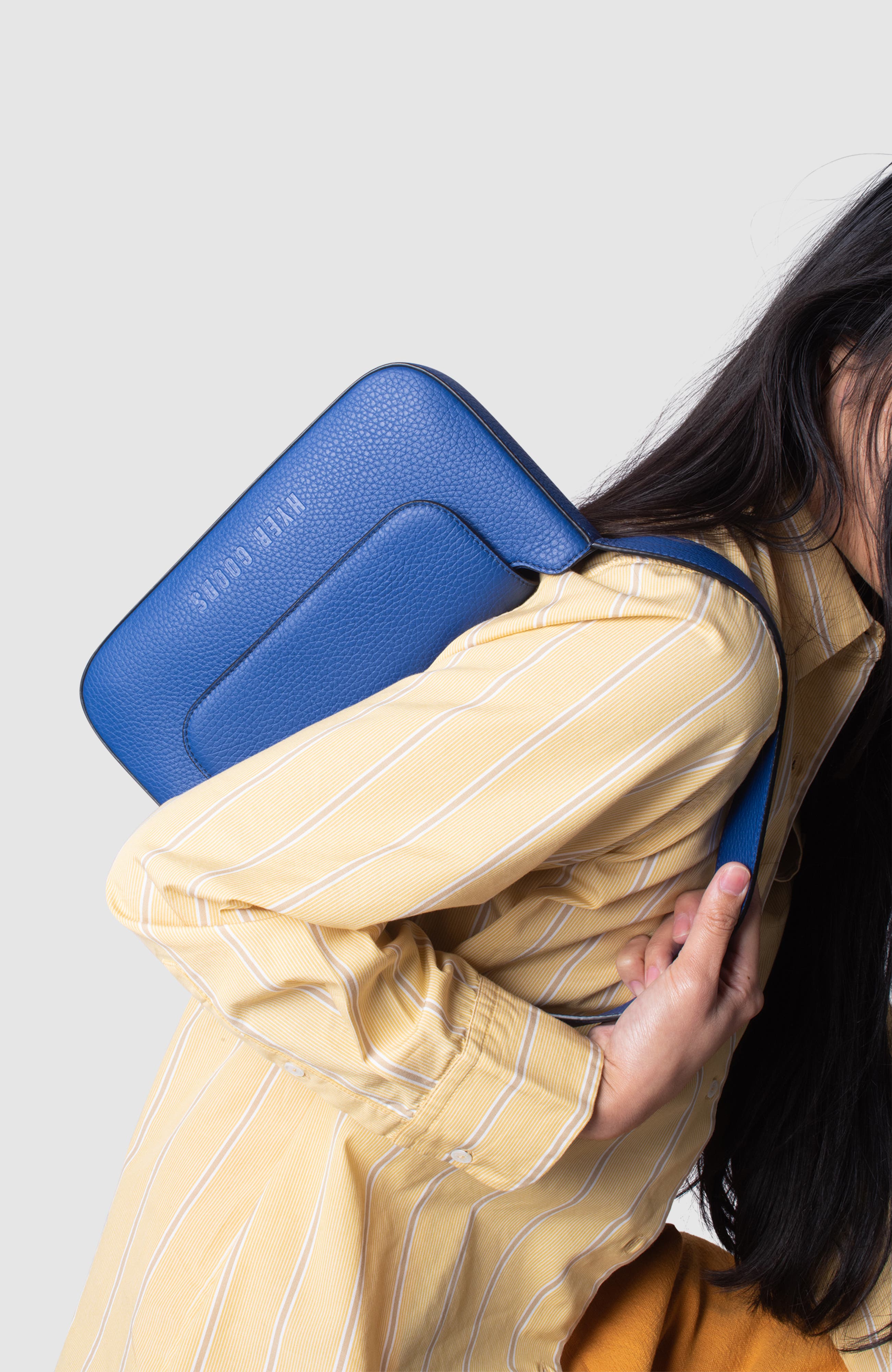 HYER GOODS Upcycled Leather Shoulder Bag with Buckle, Alternate, color, 