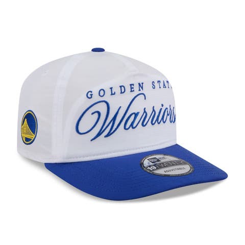 Men's New Era White/Royal Golden State Warriors 2025 NBA Draft On-Stage Nylon 19TWENTY Adjustable Hat