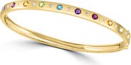 EFFY 925 Gold Plated Silver Rainbow Gemstone Bangle