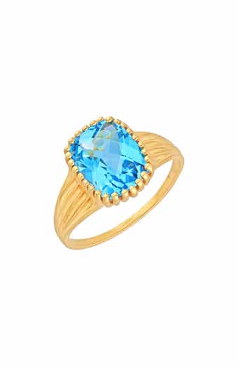 YS GEMS Swiss Blue Topaz Ring
