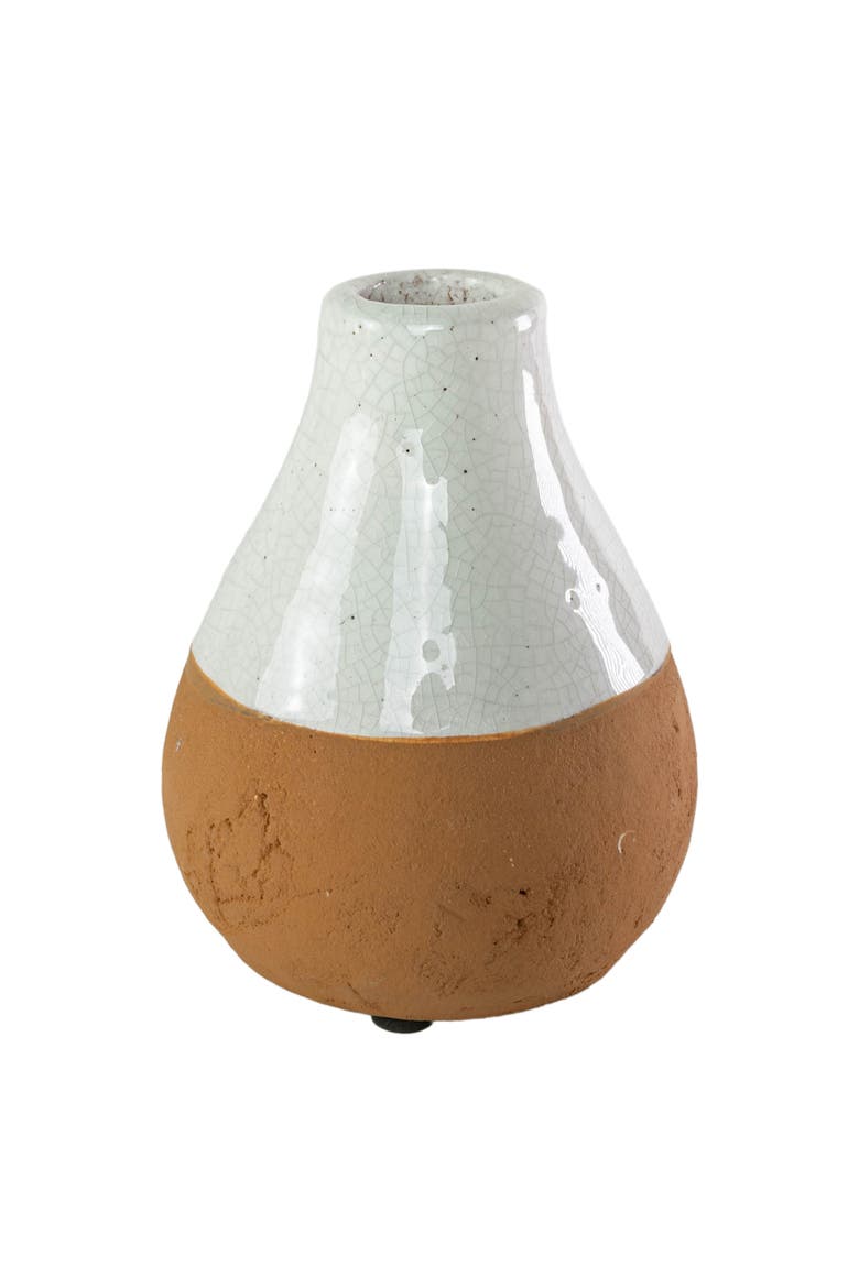Terracotta Dipped Terracotta Bud Vase, Main, color, Orange