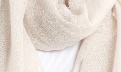 Eileen Fisher Metallic Wool Blend Scarf In Neutral