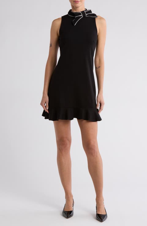 Bow Neck Sleeveless Dress