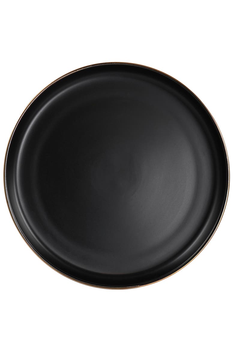 Paul 6 Piece Stoneware Dinner Plate Set, Alternate, color, Black