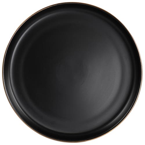 Elama Paul 6 Piece Stoneware Dinner Plate Set In Black