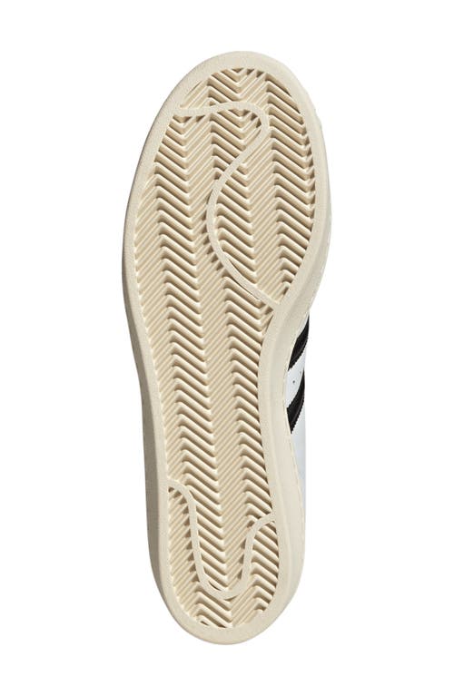 Adidas Originals Superstar Vintage Ostrich-effect Leather Sneakers In White/black/cream White