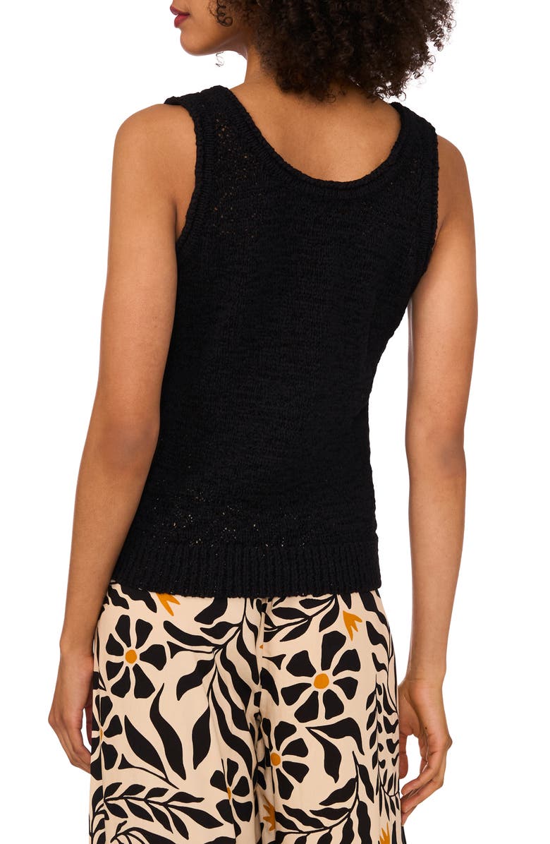 1.STATE Open Stitch Sweater Tank, Alternate, color, Rich Black
