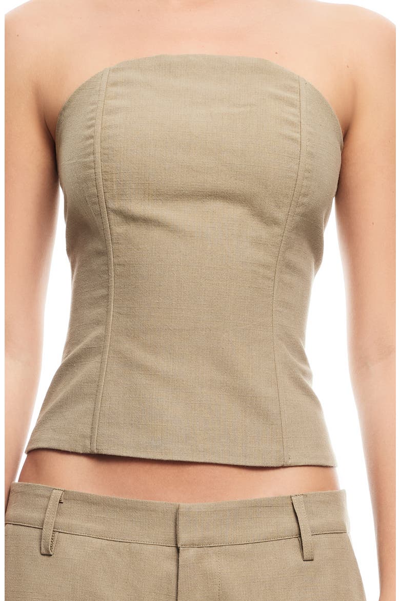 Untamed Strapless Cotton Top, Alternate, color, SAGE