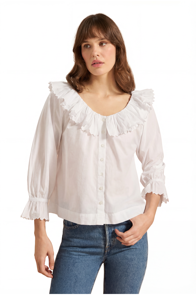 Pandora Blouse, Main, color, White