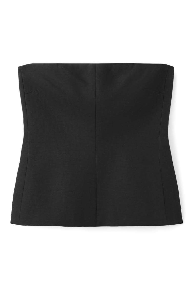 Bandeau Top, Alternate, color, BLACK