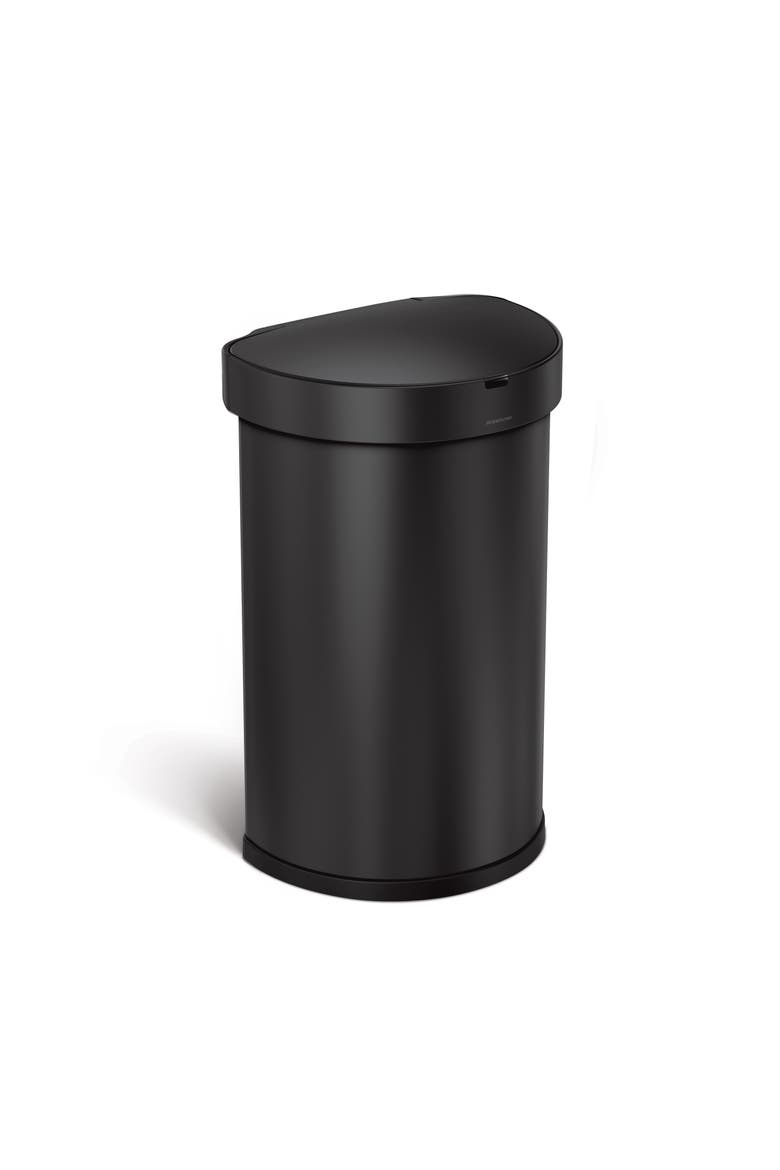 45L semi-round sensor can, Main, color, Matte Black