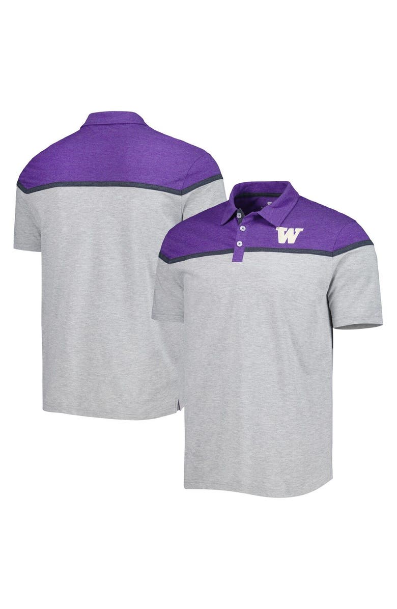 COLOSSEUM Men's Colosseum Heather Gray Washington Huskies Chamberlain Polo, Main, color, 