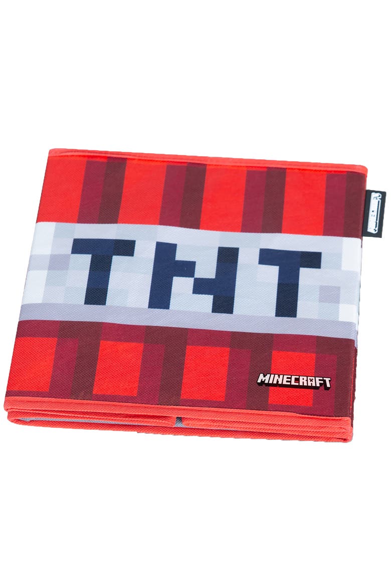 Fabric Storage Boxes 2 Piece Tnt & Grass Block, 10 Inches, Alternate, color, Multicolored