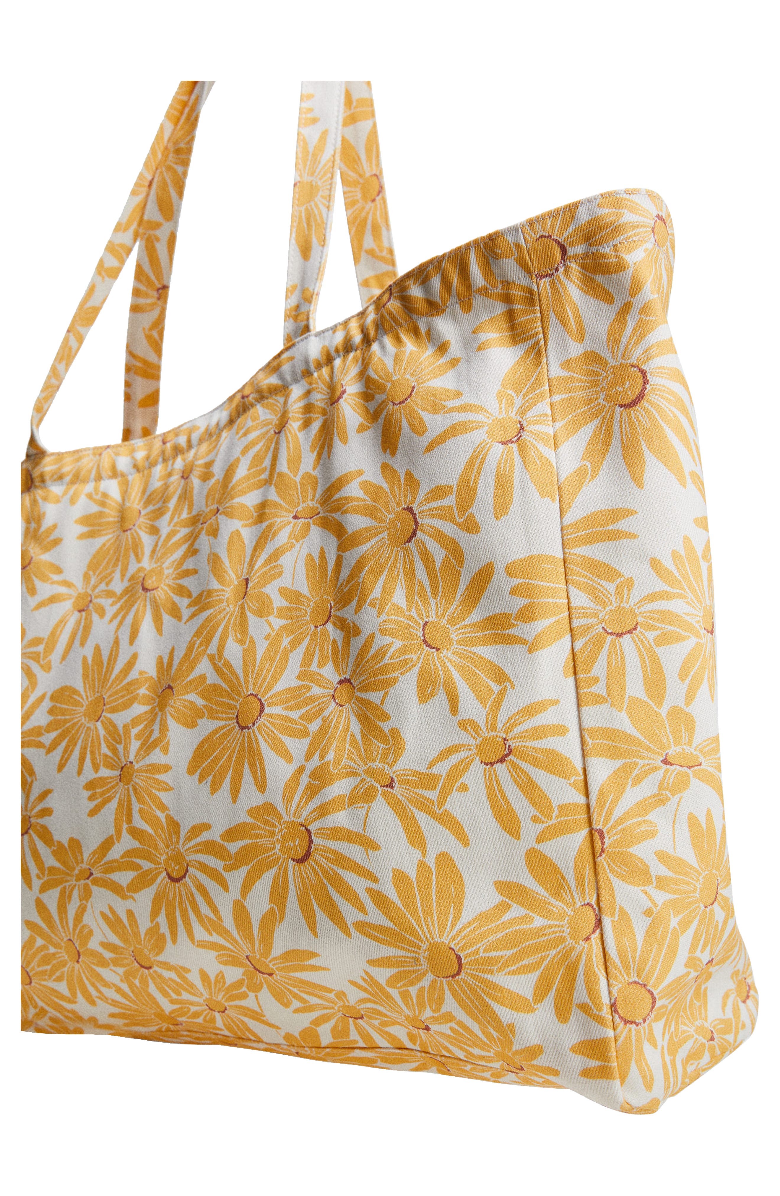 MANGO Floral Print Organic Cotton Shopper Bag, Alternate, color, 