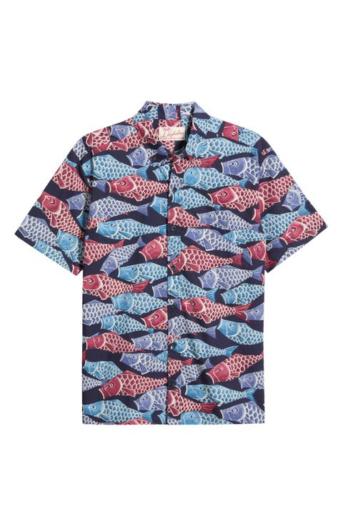 Upstream Short Sleeve Cotton Button-Down Shirt