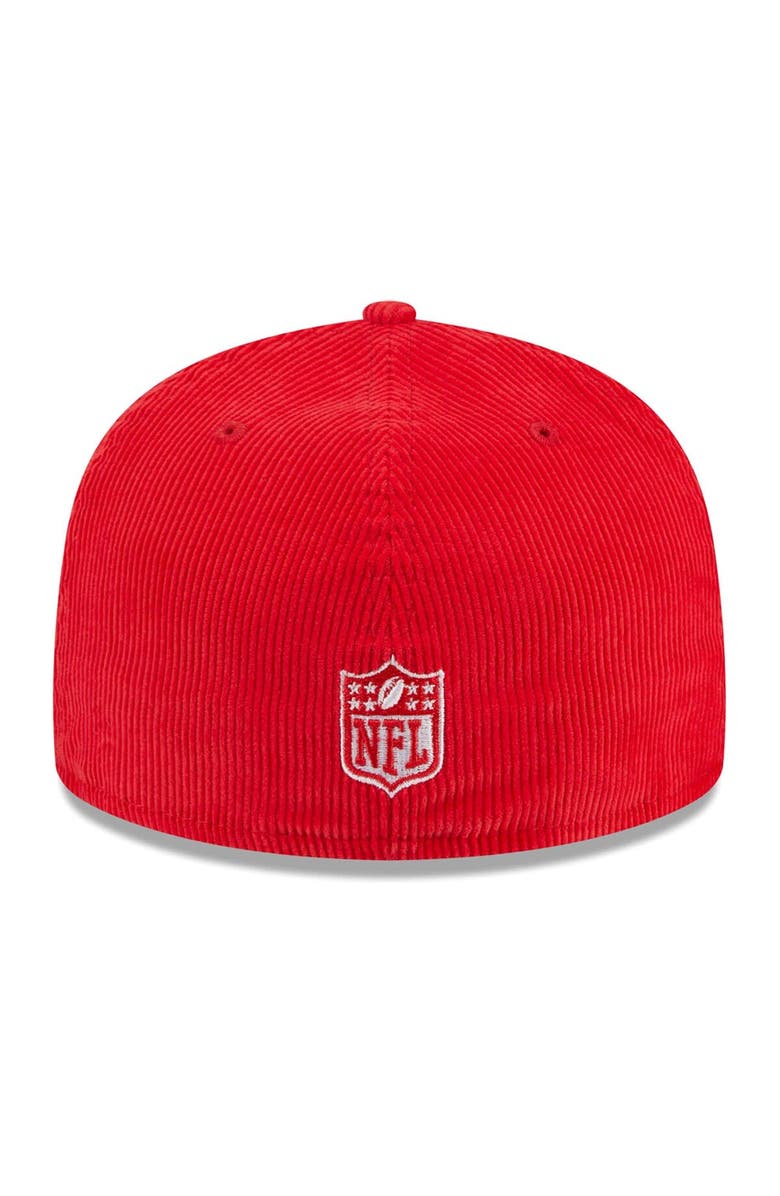 New Era Men's New Era Red Kansas City Chiefs Throwback Cord 59FIFTY Fitted Hat, Alternate, color, Red