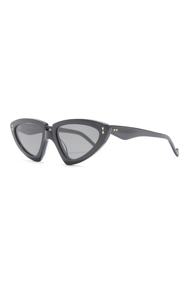 Verona 53mm Cat Eye Sunglasses, Alternate, color, BLACK / GREEN MONO