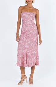 Princess Polly Salvin Floral Strapless Midi Dress